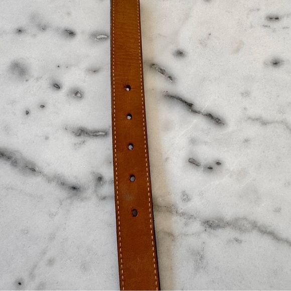 Street Ahead Vintage Eood Buckle Brown Leather Belt Size S - Picture 11 of 13